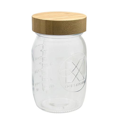 Glass Jar with Bamboo Lid 500ml
