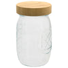 Glass Jar with Bamboo Lid 1000ml