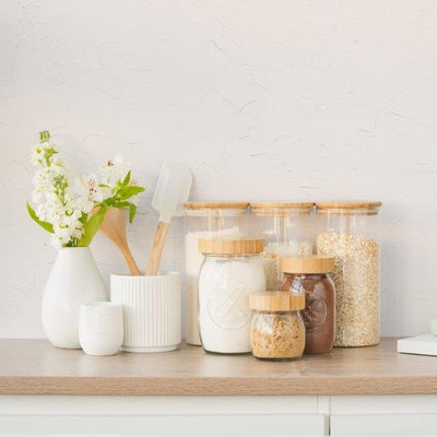 Glass Jar with Bamboo Lid 500ml