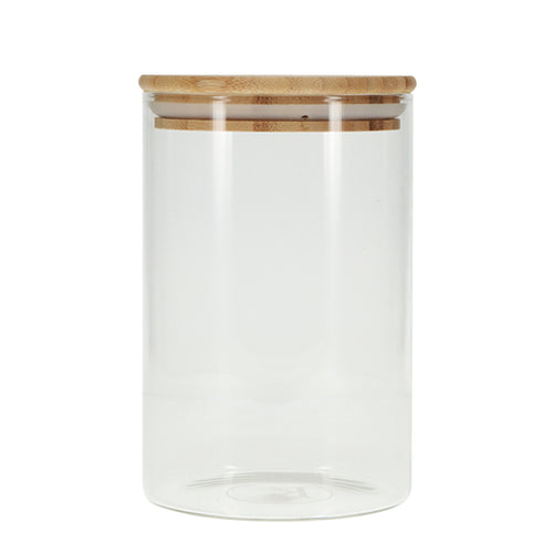 Glass Canister with Bamboo Lid 1L
